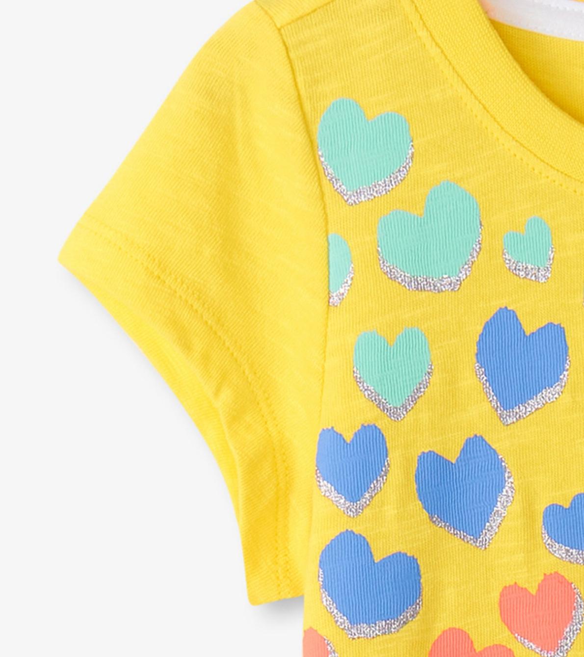 Hatley Tops | Girls Girls Falling Hearts Graphic Tee