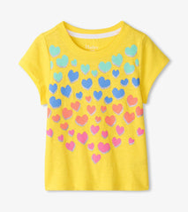 Hatley Tops | Girls Girls Falling Hearts Graphic Tee
