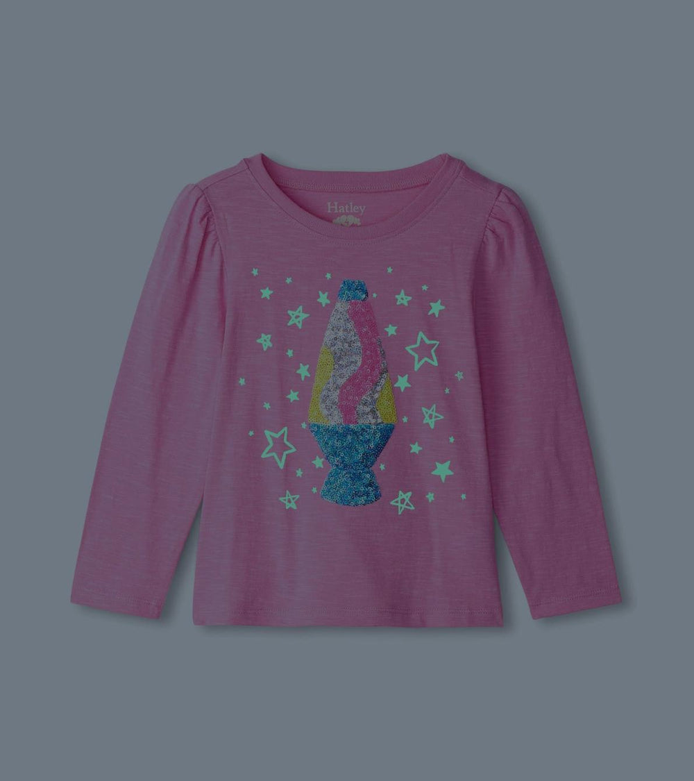 Hatley Tops | Girls Girls Lava Lamp Long Sleeve Graphic Tee