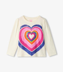 Hatley Tops | Girls Girls Layered Hearts Long Sleeve Graphic Tee