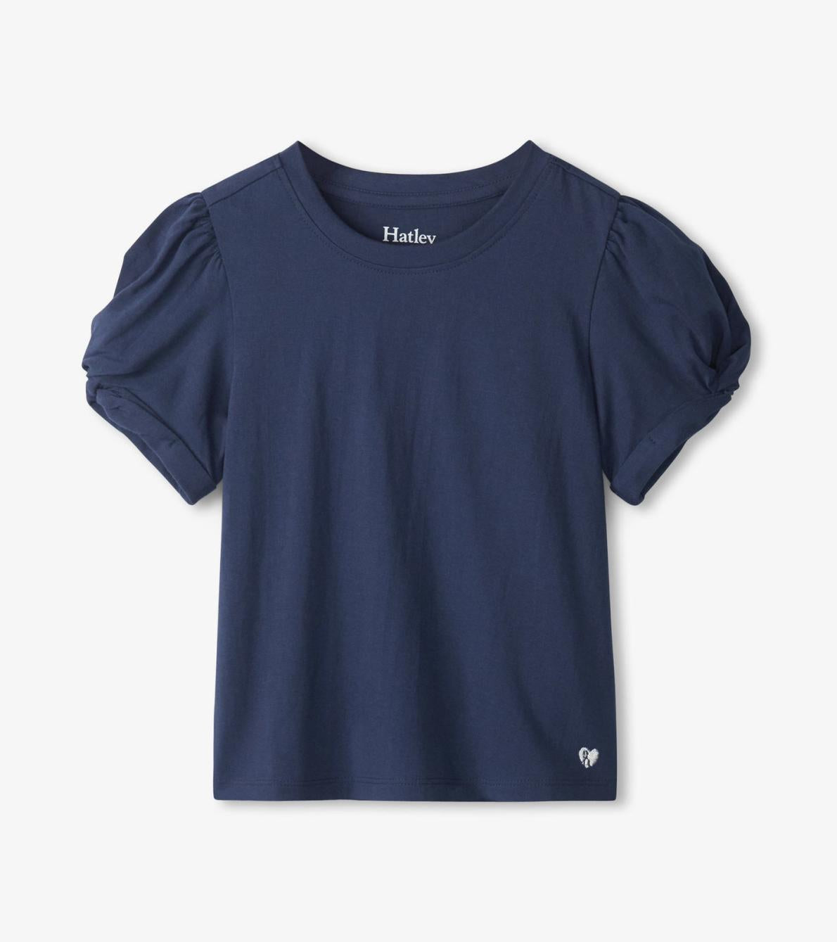 Hatley Tops | Girls Girls Navy Twisted Sleeve Tee