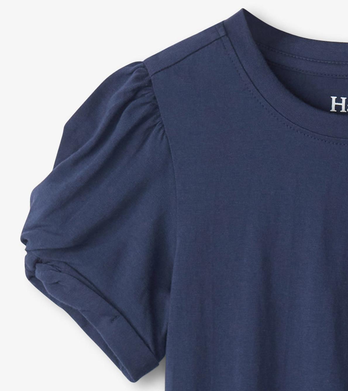 Hatley Tops | Girls Girls Navy Twisted Sleeve Tee