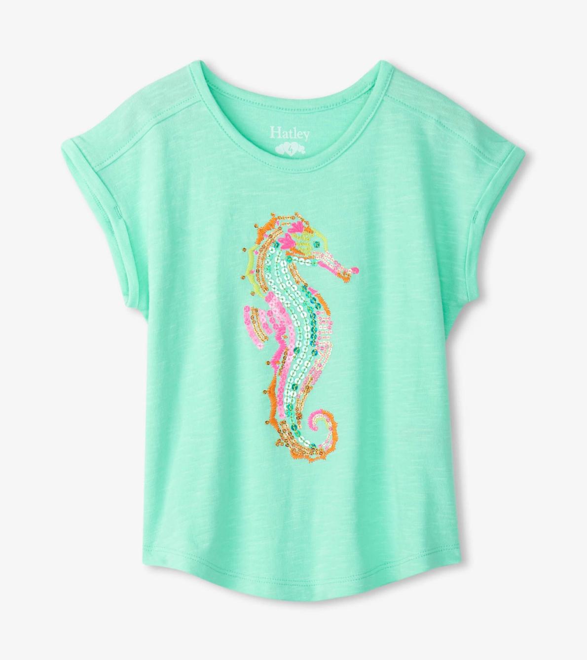 Hatley Tops | Girls Girls Painted Seashorse Relaxed T-Shirt