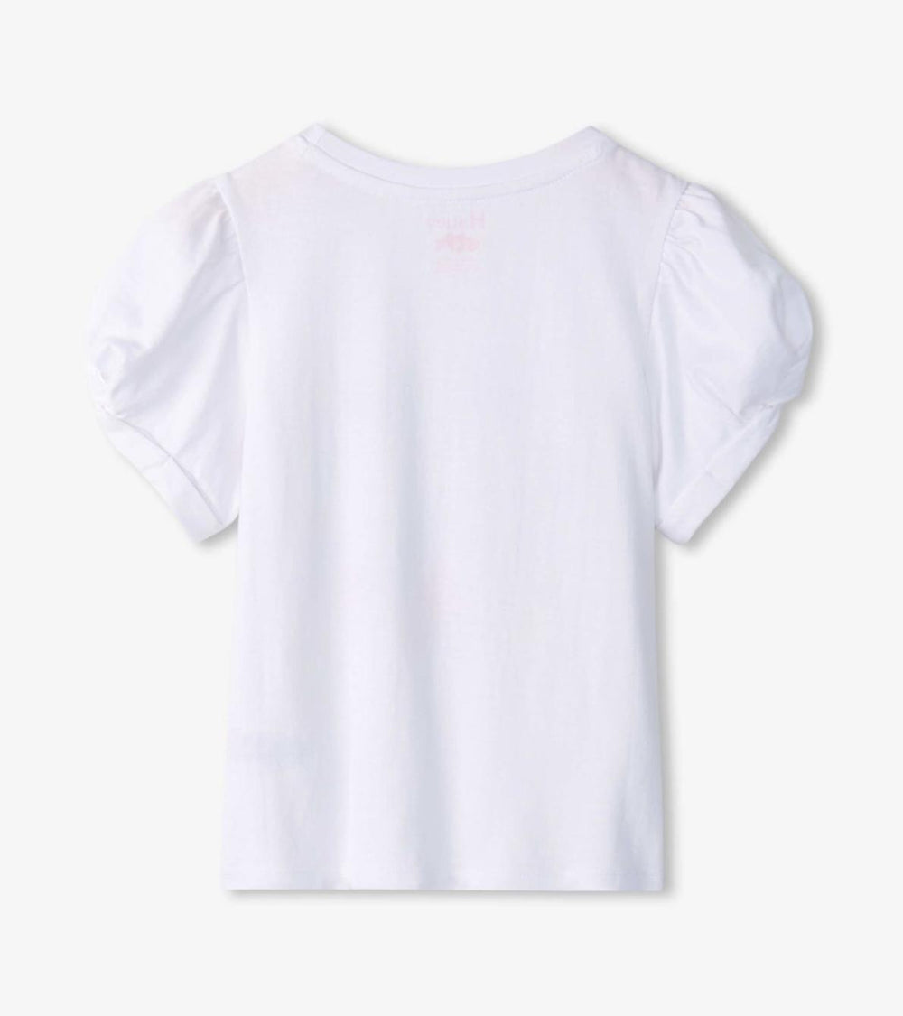 Hatley Tops | Girls Girls Peace Flower Twisted Sleeve Tee