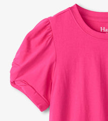 Hatley Tops | Girls Girls Pink Twisted Sleeve Tee