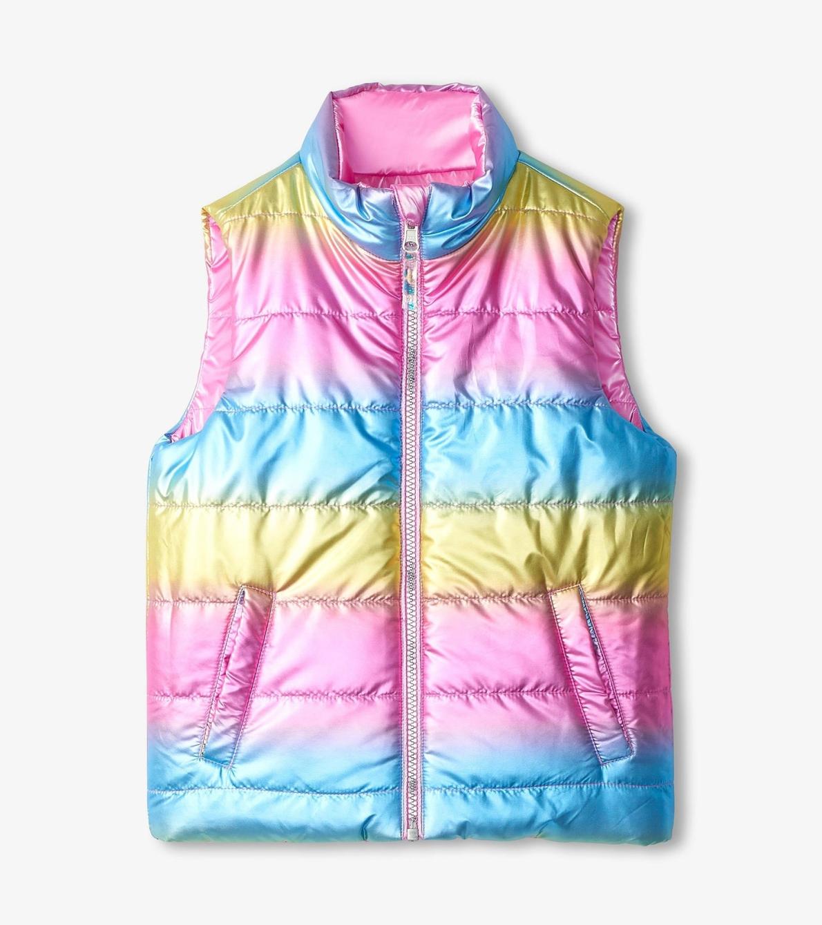 Hatley Tops | Girls Girls Rainbow Shine Reversible Quilted Vest