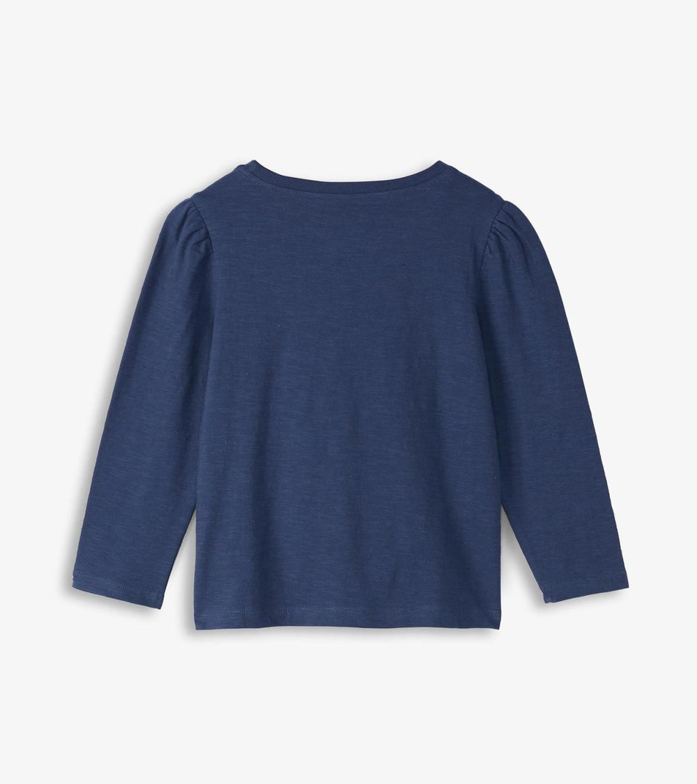 Hatley Tops | Girls Girls Reindeer Scarf T-Shirt