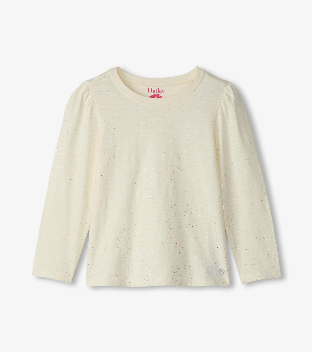 Hatley Tops | Girls Girls Silver Hot Melt Long Sleeve Graphic Tee