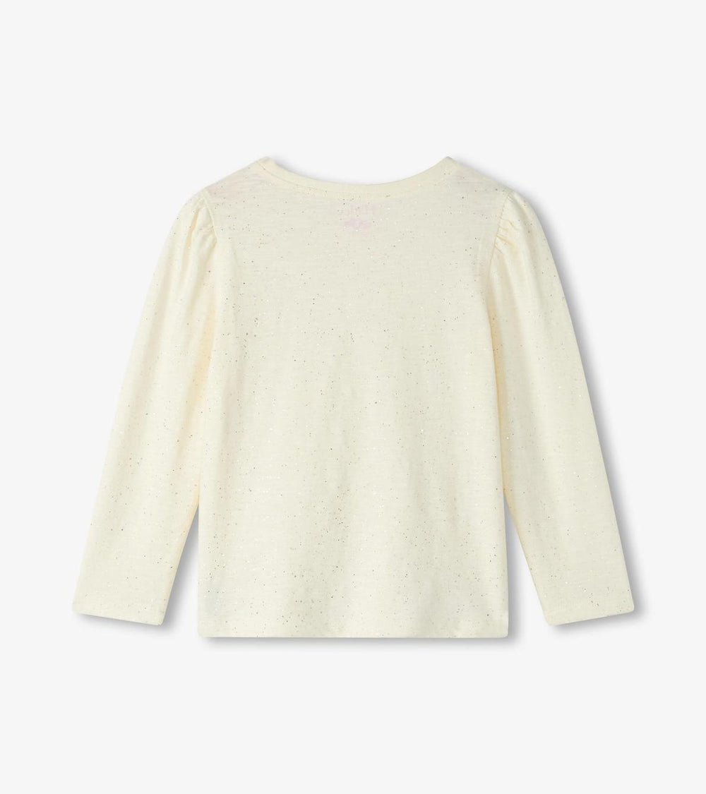 Hatley Tops | Girls Girls Silver Hot Melt Long Sleeve Graphic Tee