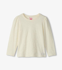 Hatley Tops | Girls Girls Silver Hot Melt Long Sleeve Graphic Tee