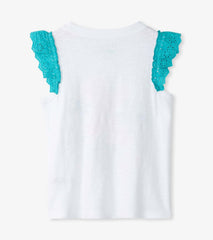 Hatley Tops | Girls Girls Stay Golden Ruffle Sleeve Tank Top