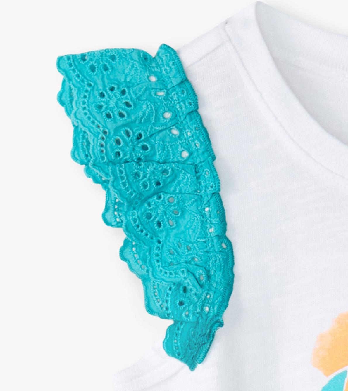 Hatley Tops | Girls Girls Stay Golden Ruffle Sleeve Tank Top