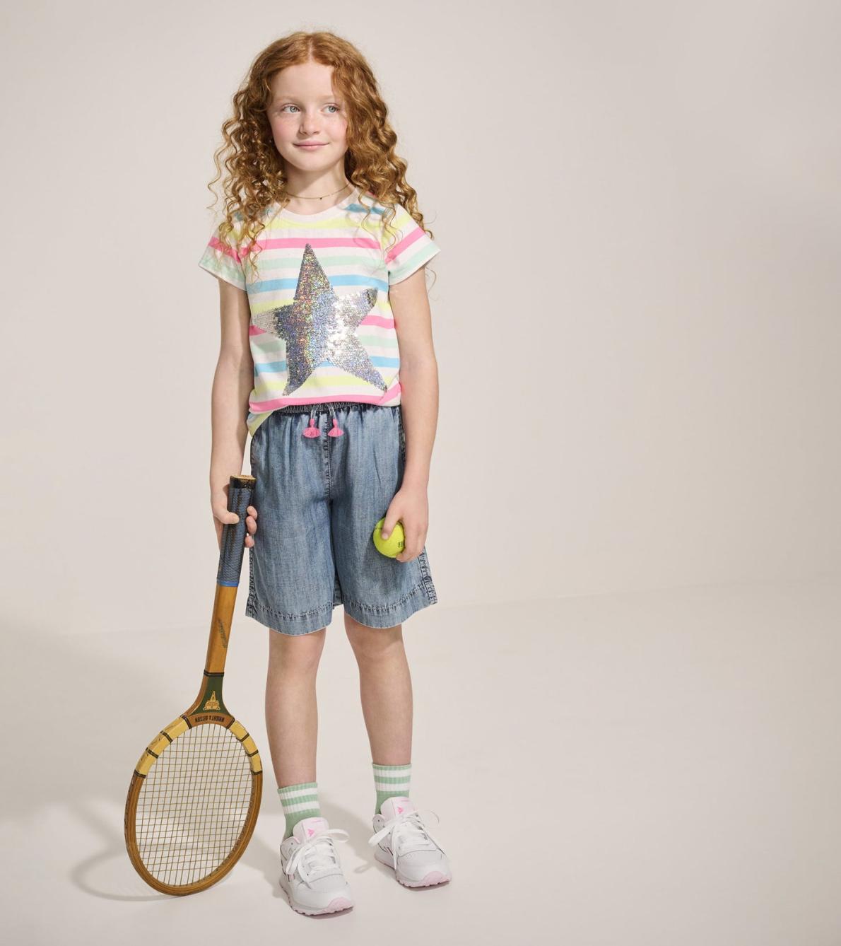 Hatley Tops | Girls Girls Summer Sea Stripes Graphic Tee