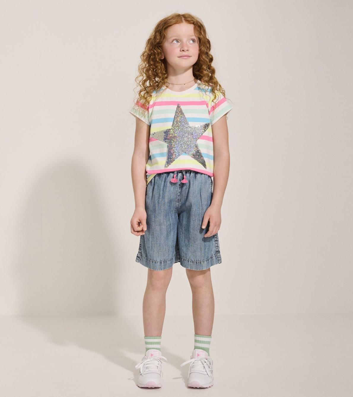 Hatley Tops | Girls Girls Summer Sea Stripes Graphic Tee