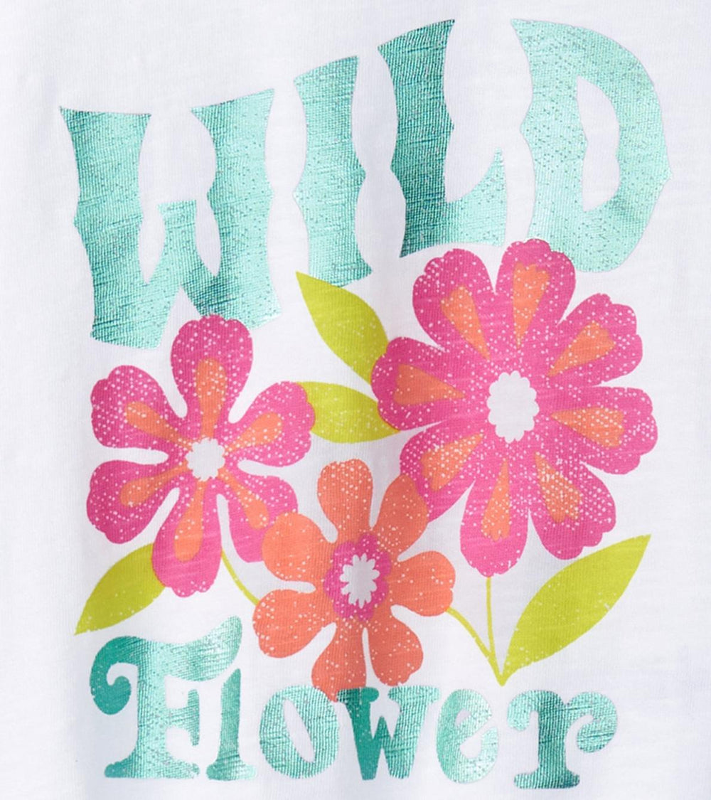 Hatley Tops | Girls Girls Wild Flower Graphic Tee
