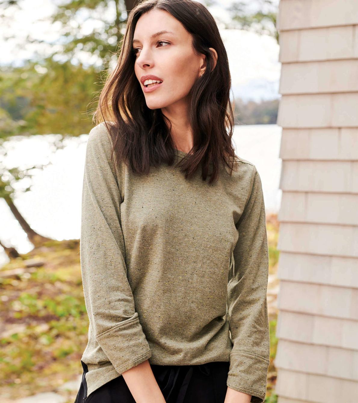 Hatley Tops | Women 3/4 Sleeve Breton - Loden Green
