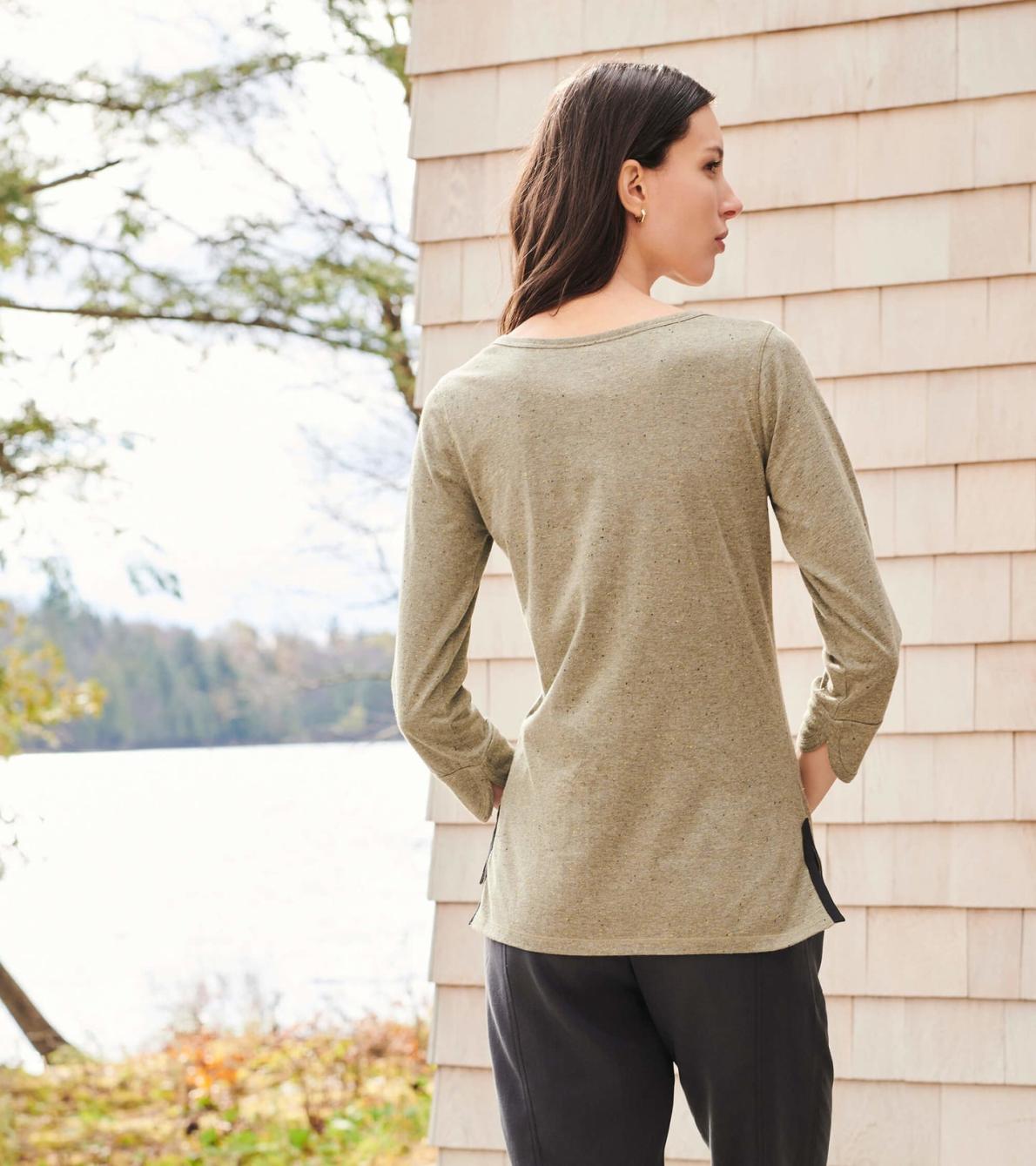 Hatley Tops | Women 3/4 Sleeve Breton - Loden Green