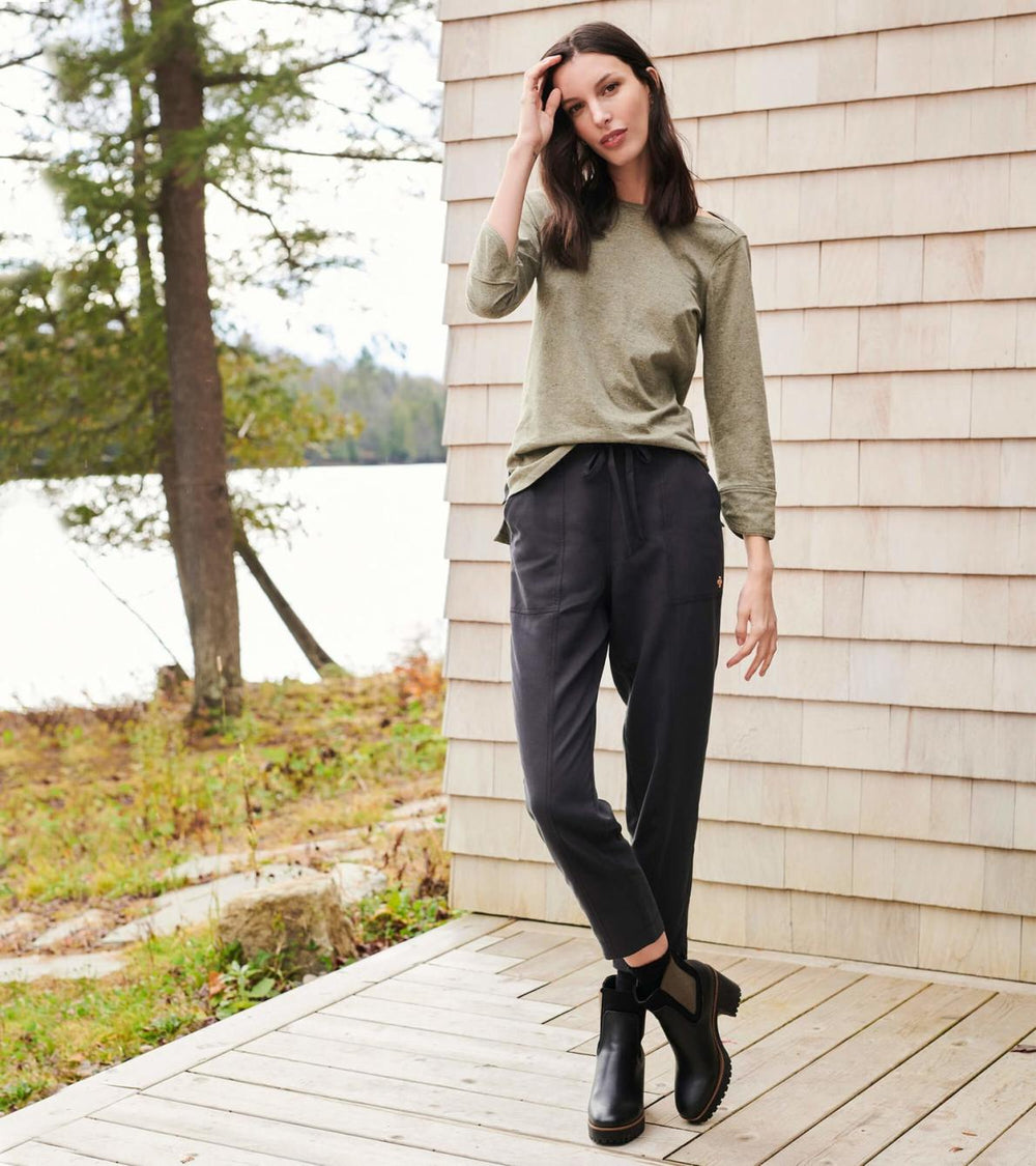 Hatley Tops | Women 3/4 Sleeve Breton - Loden Green