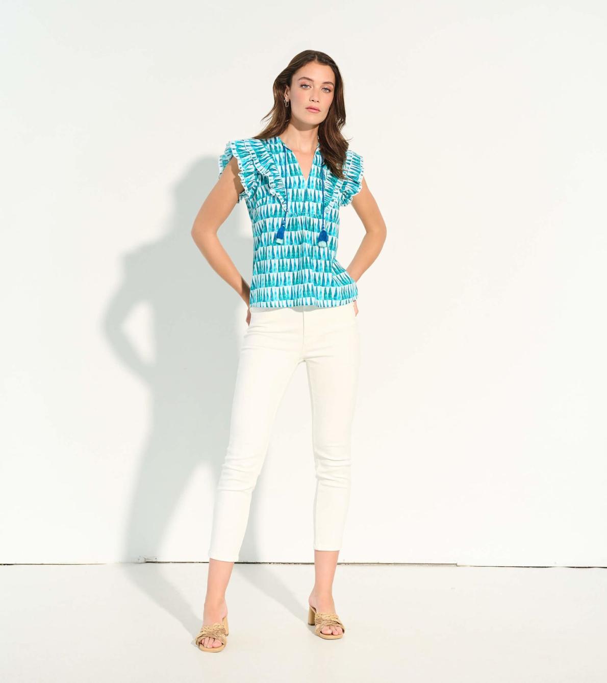 Hatley Tops | Women Alexa Popover Top - Painted Triangles