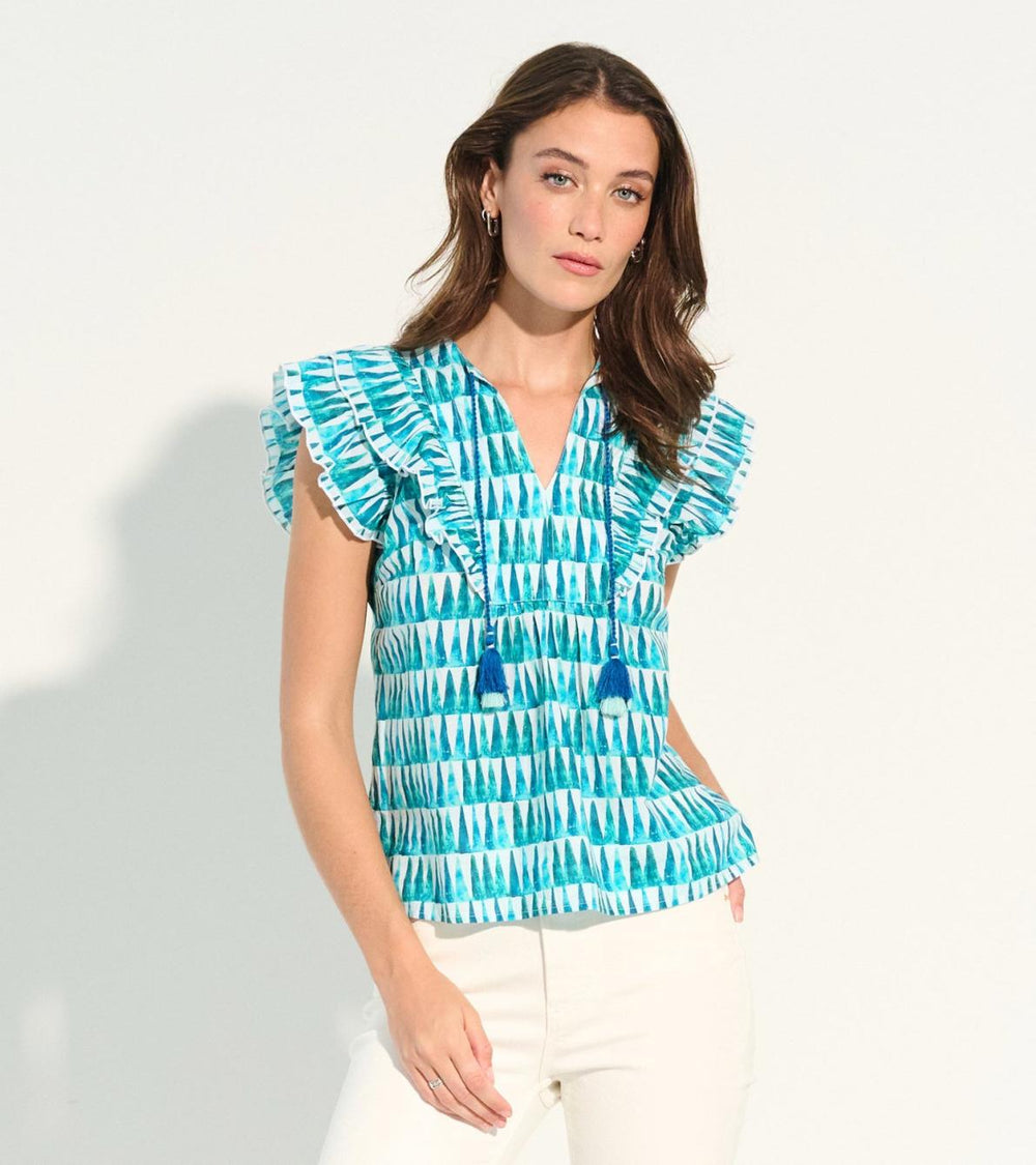 Hatley Tops | Women Alexa Popover Top - Painted Triangles