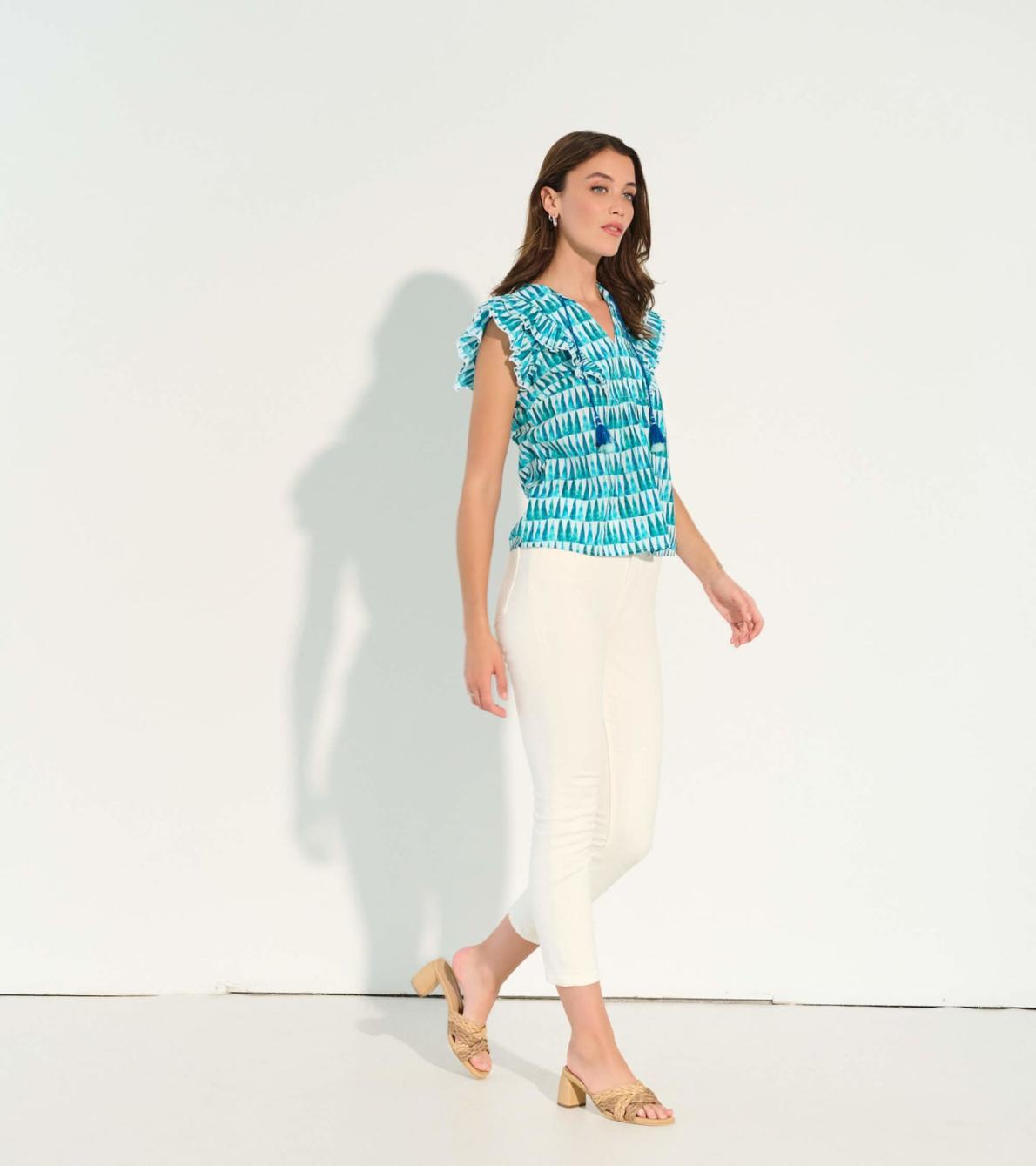 Hatley Tops | Women Alexa Popover Top - Painted Triangles