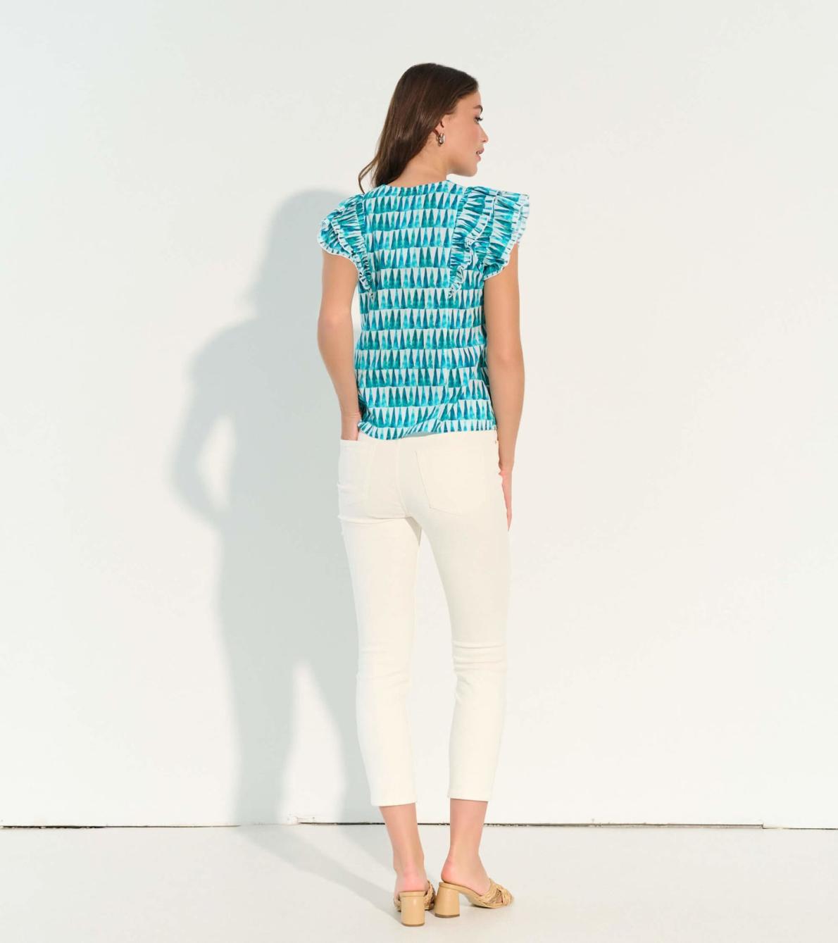 Hatley Tops | Women Alexa Popover Top - Painted Triangles