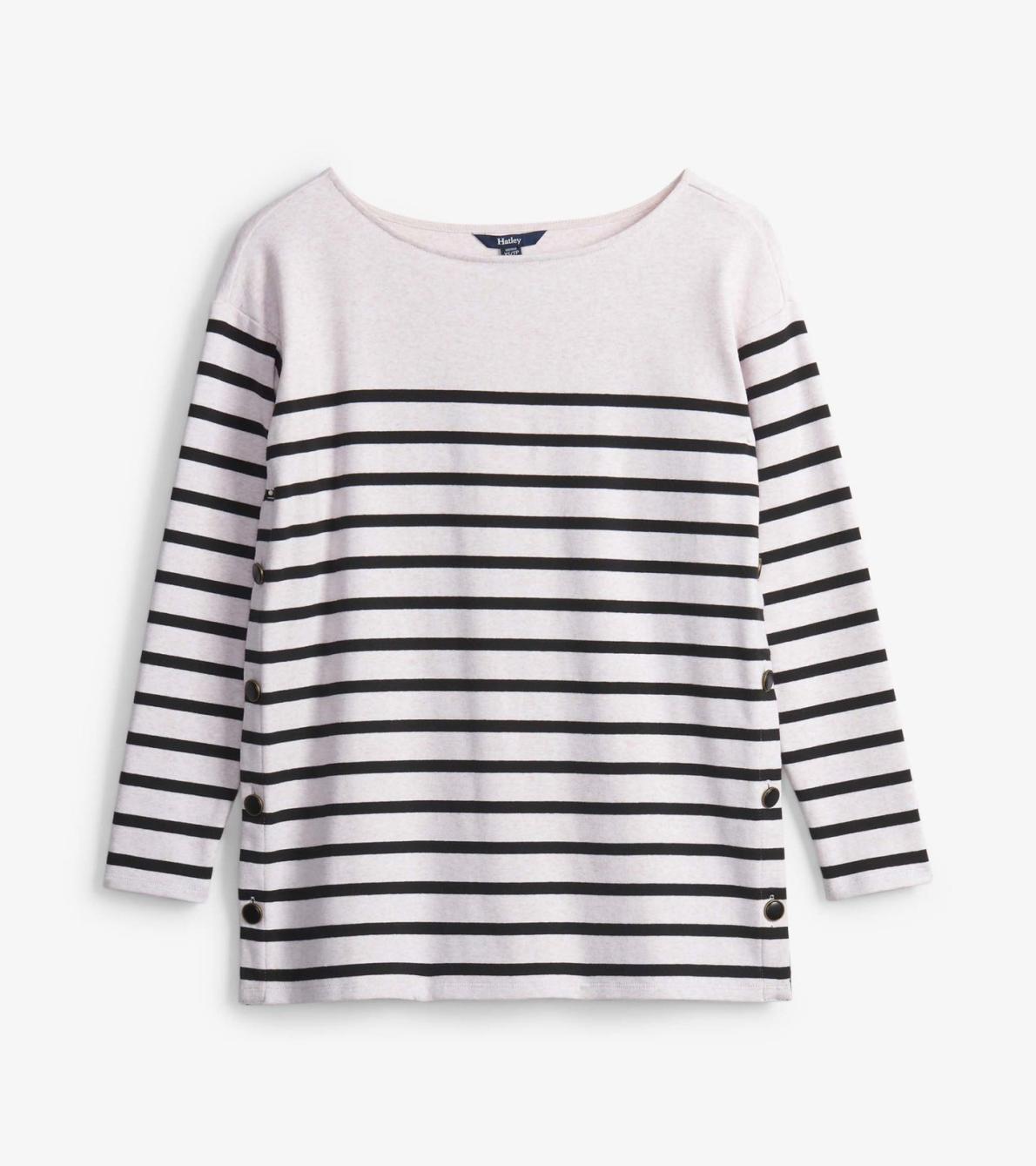 Hatley Tops | Women Ali Breton Top - Cream Melange Stripes