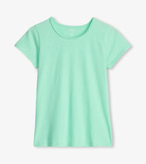 Hatley Tops | Women Braided Neck Tee - Ice Green