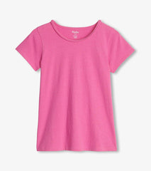 Hatley Tops | Women Braided Neck Tee - Phlox Pink
