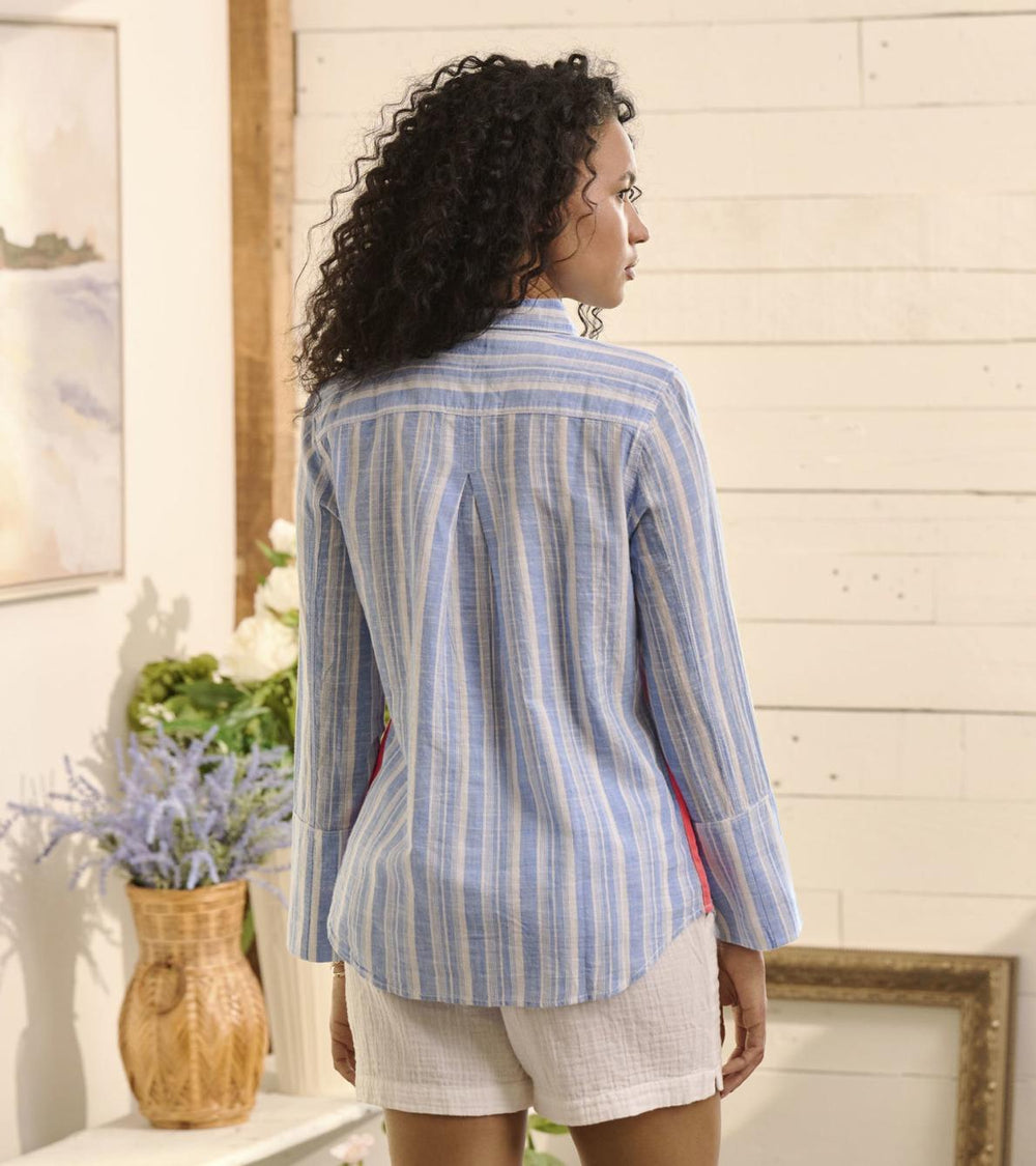 Hatley Tops | Women Cindy Blouse - Light Blue Stripes