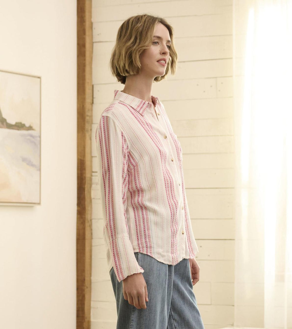 Hatley Tops | Women Cindy Blouse - Rose Ribbon Stripe