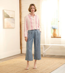 Hatley Tops | Women Cindy Blouse - Rose Ribbon Stripe