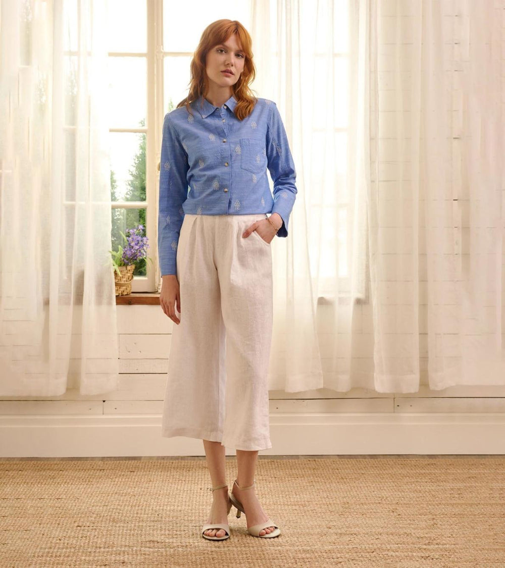 Hatley Tops | Women Cindy Blouse - White Embroidered Flowers