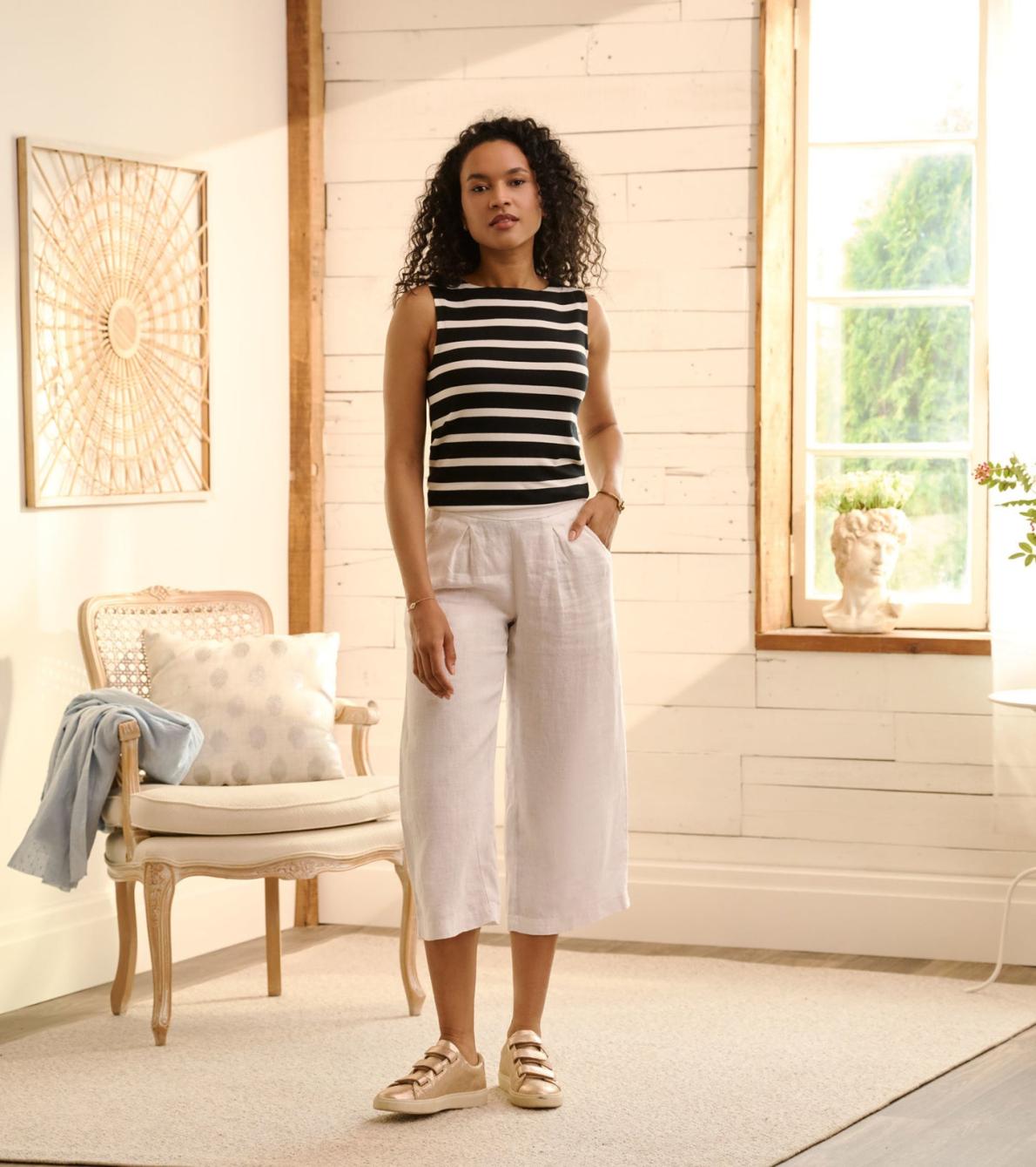 Hatley Tops | Women Everyday Tank - Caviar Stripes