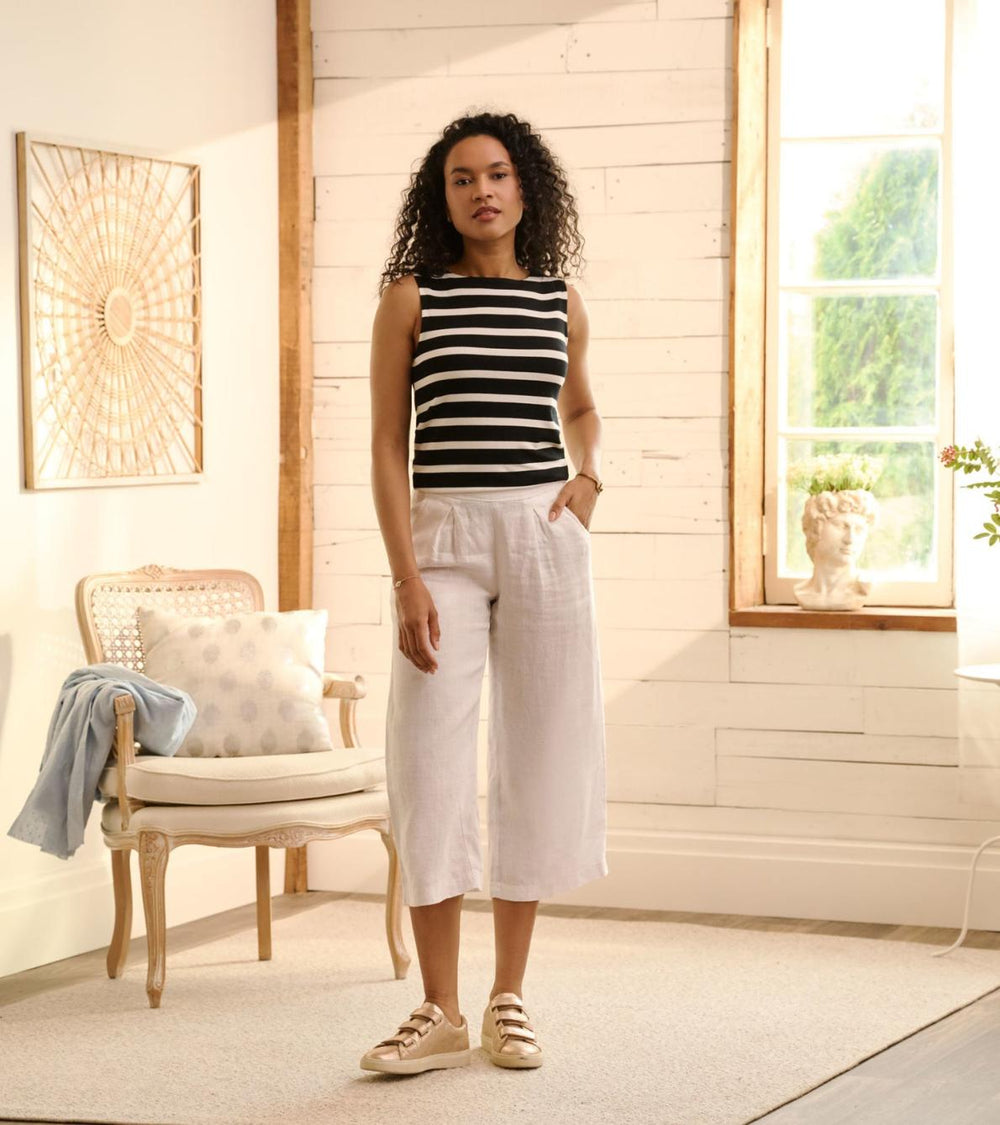 Hatley Tops | Women Everyday Tank - Caviar Stripes