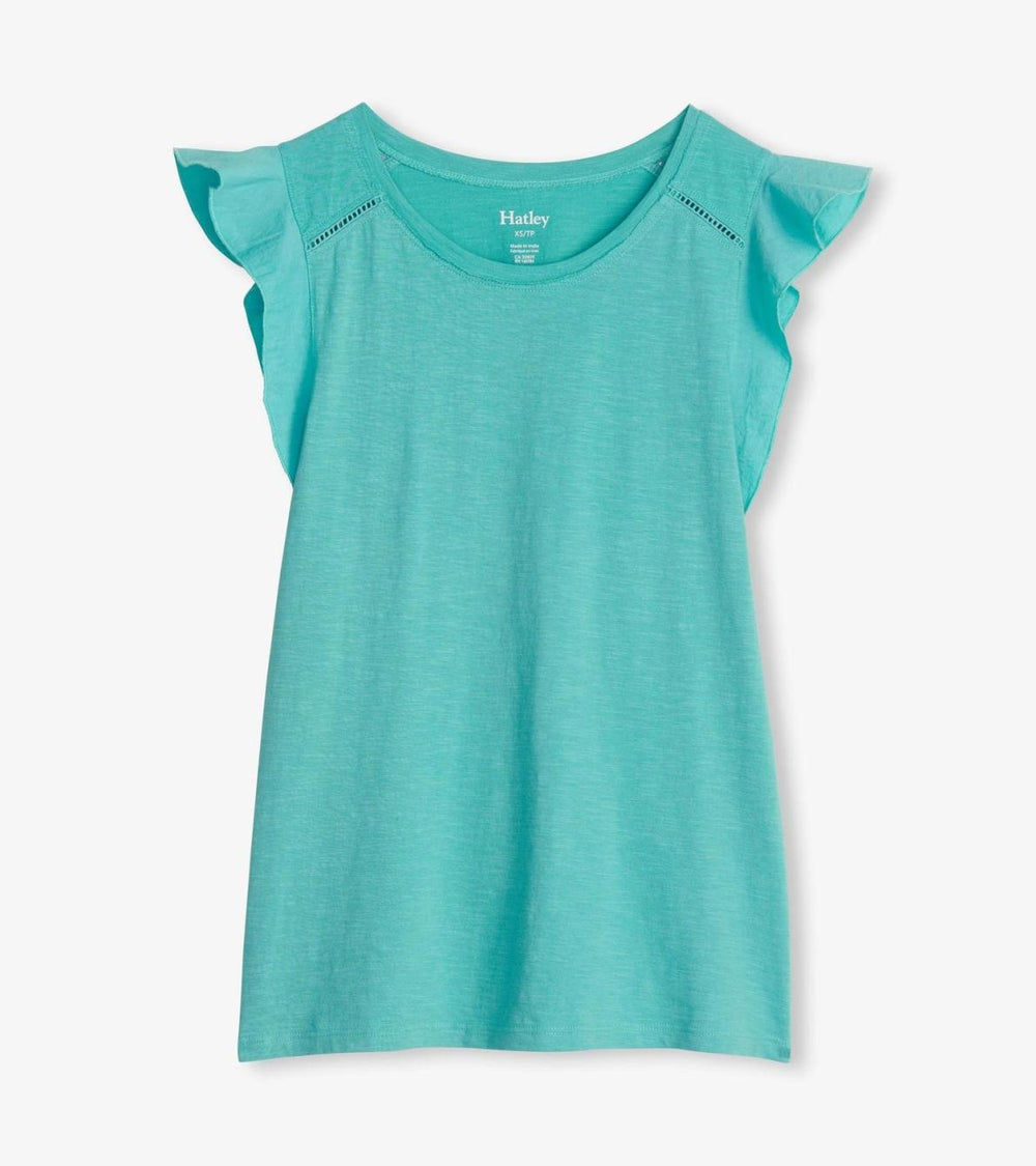 Hatley Tops | Women Flutter Tank - Baltic