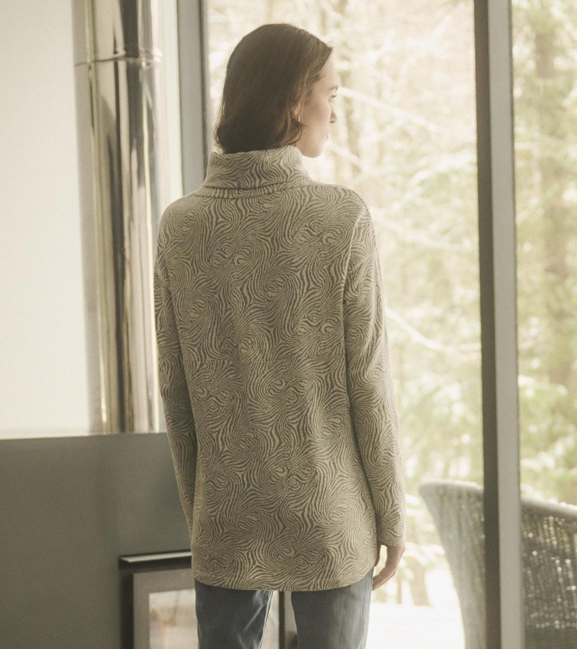 Hatley Tops | Women Funnel Neck Top - Textured Swirl