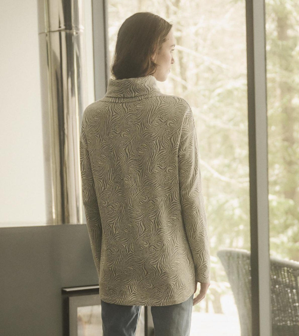 Hatley Tops | Women Funnel Neck Top - Textured Swirl