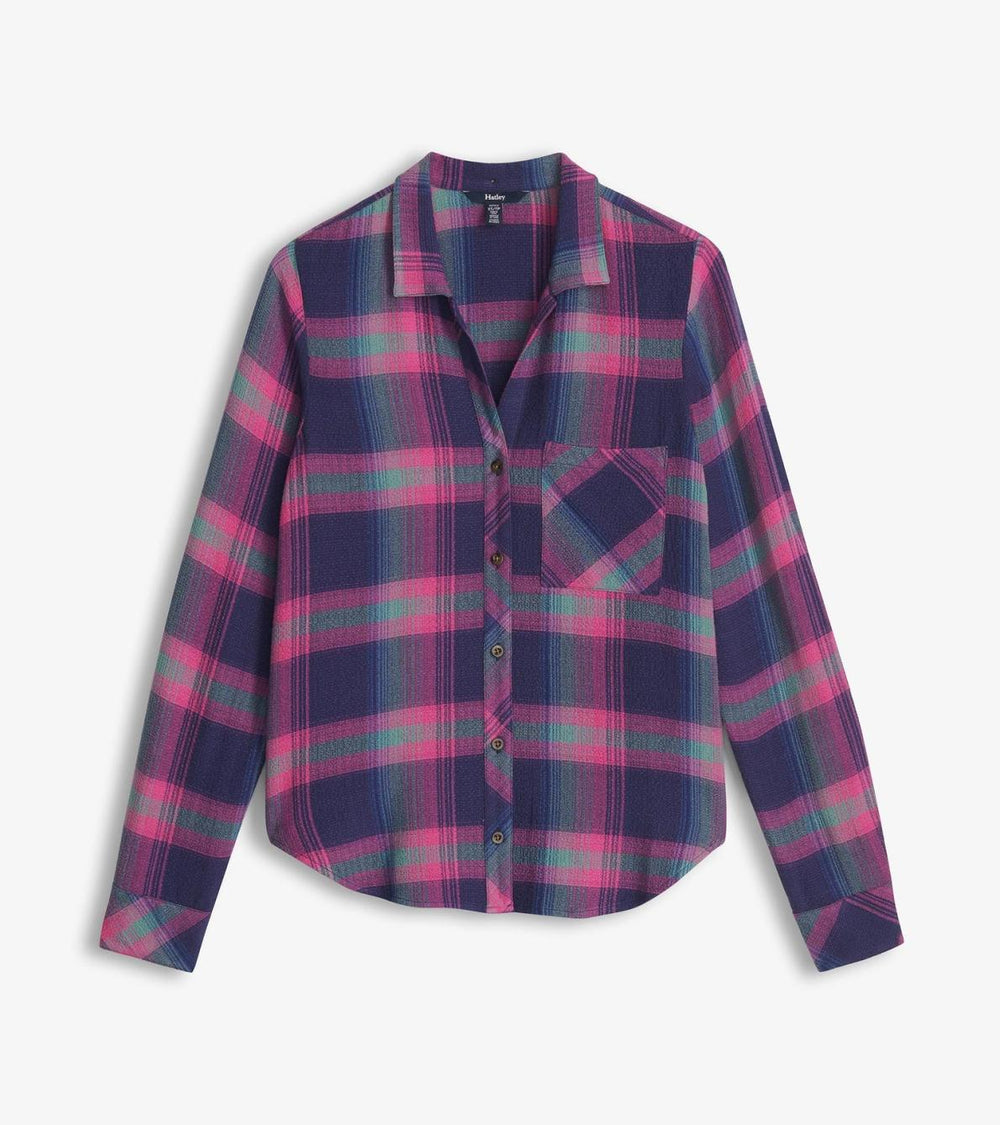 Hatley Tops | Women Lila Button Down - Fuchsia Plaid