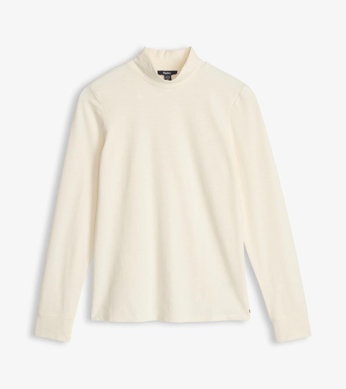 Hatley Tops | Women Mock Neck Top - Cream White