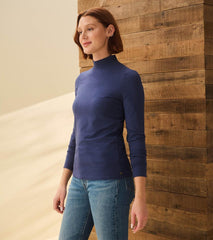 Hatley Tops | Women Mock Neck Top - Patriot Blue