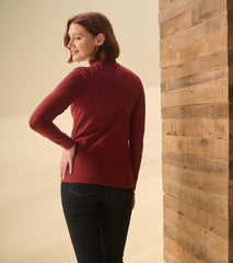 Hatley Tops | Women Mock Neck Top - Russet Brown