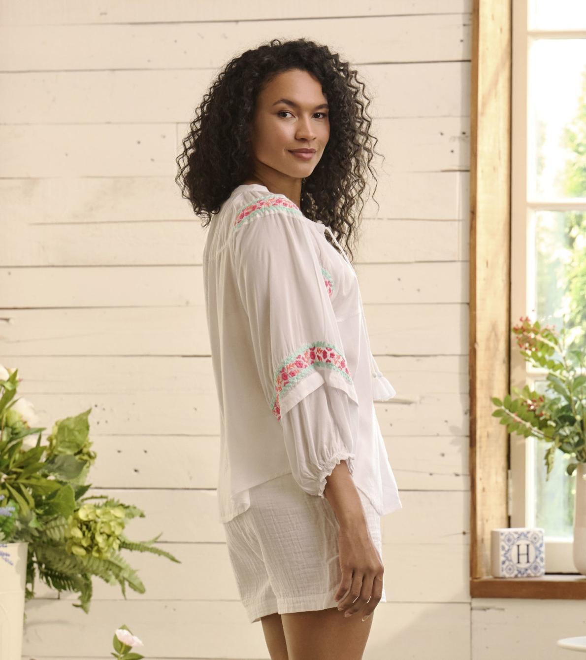 Hatley Tops | Women Naomi Blouse - Fresh White