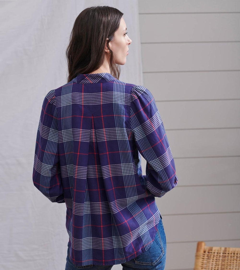 Hatley Tops | Women Olivia Blouse - Patriot Blue Plaid