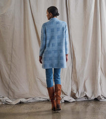 Hatley Tops | Women Open Front Jacket - Blue Check