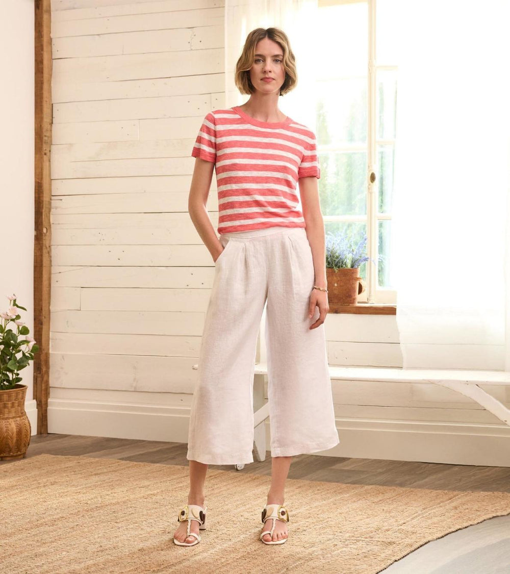 Hatley Tops | Women Simone Knit Tee - Coral Stripes