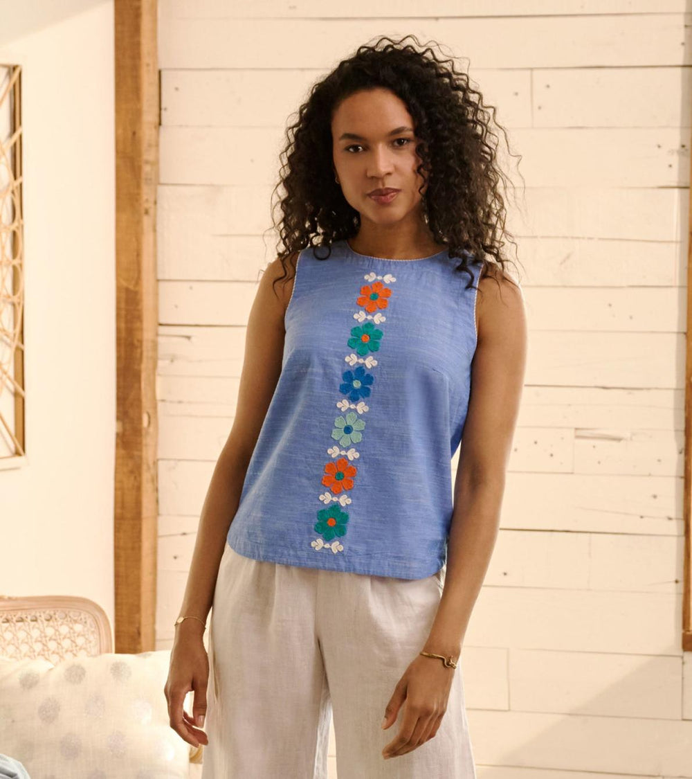 Hatley Tops | Women Tessa Tank Top - Chambray