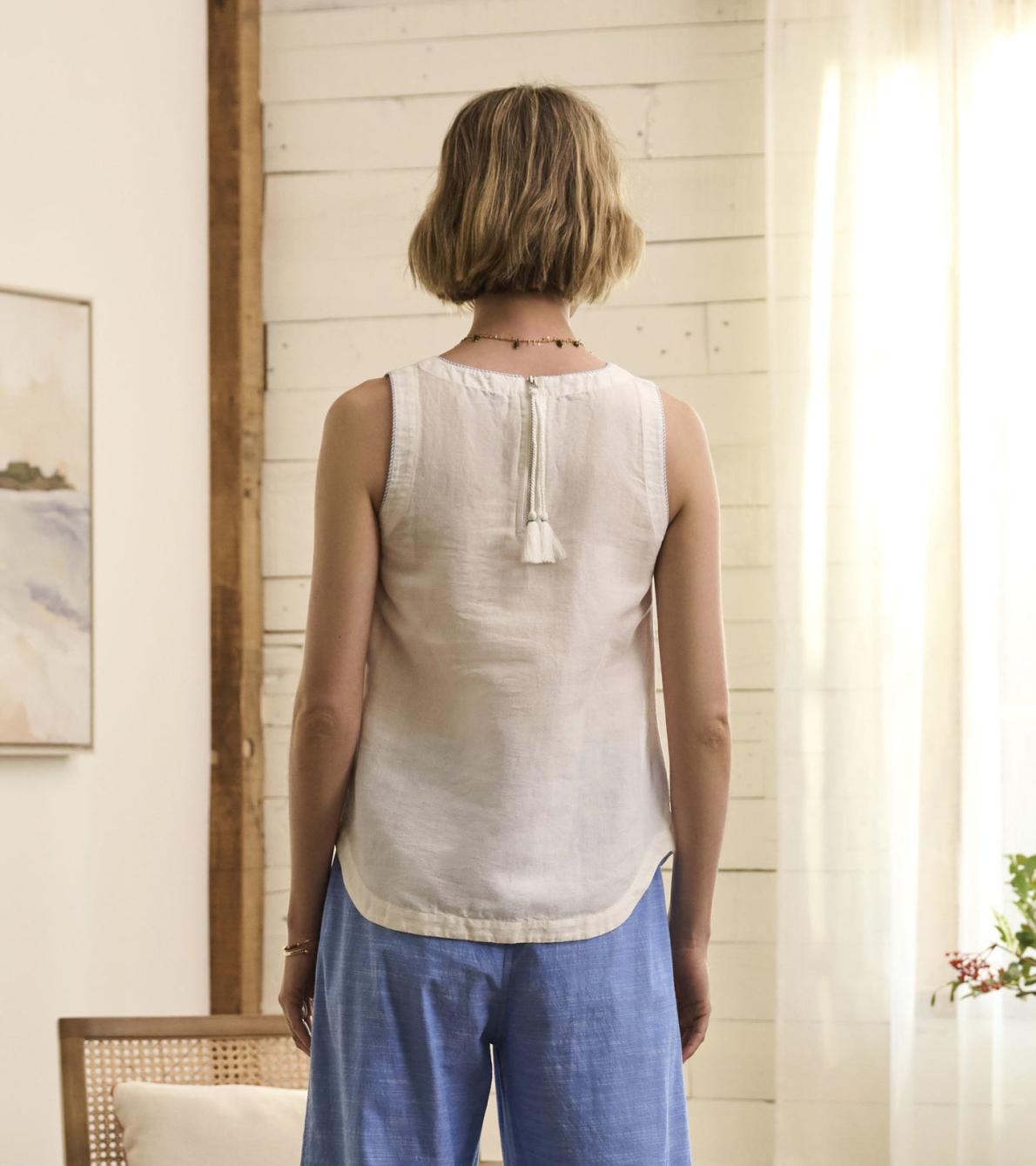 Hatley Tops | Women Tessa Tank Top - Embroidered Flowers