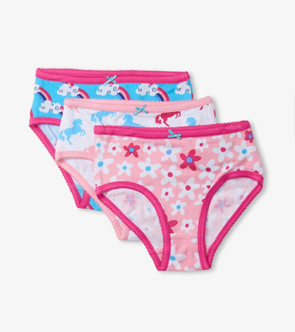 Hatley Underwear | Girls Fun Prints Girls Brief Underwear 3 Pack