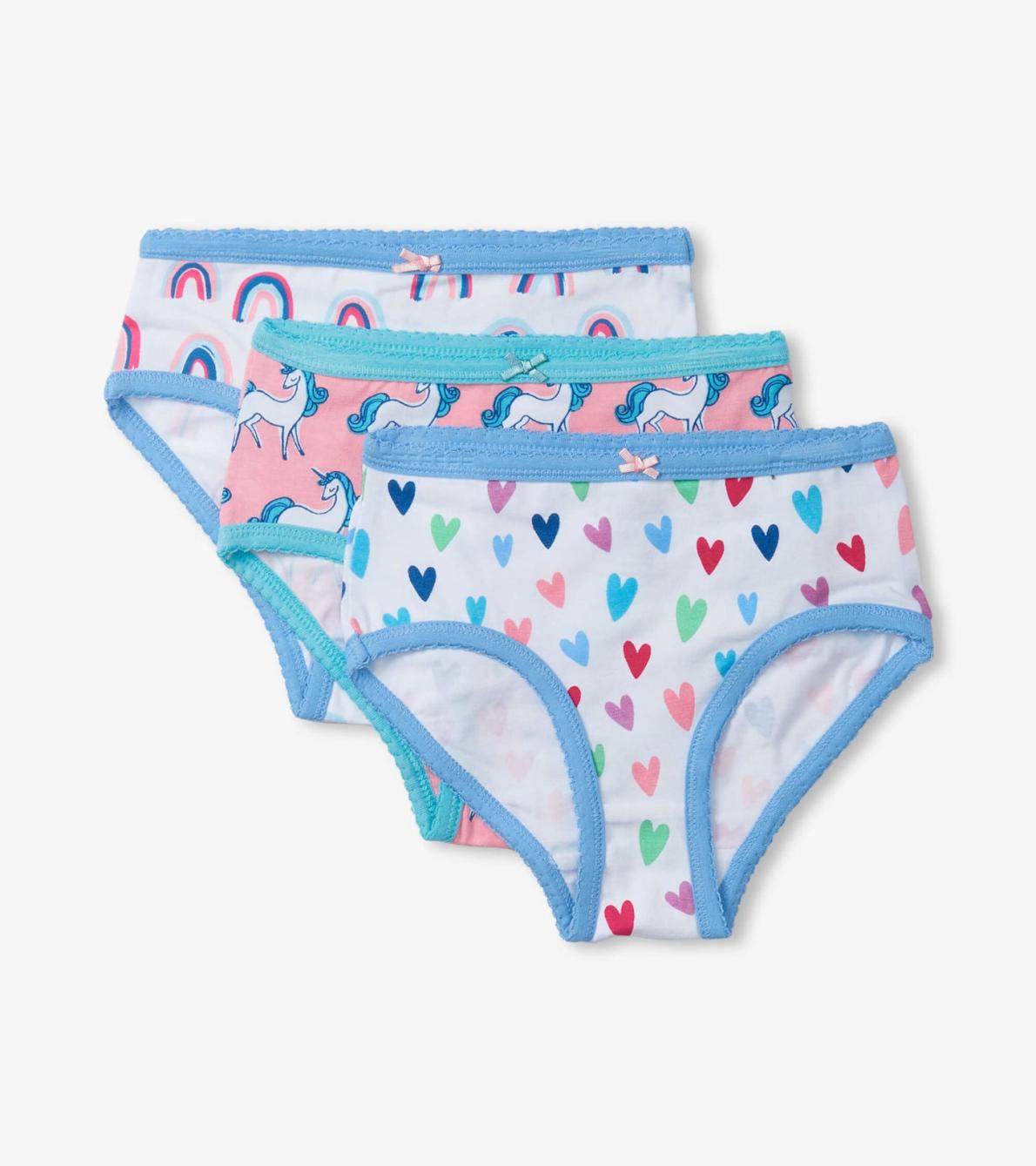Hatley Underwear | Girls Pretty Patterns Girls Brief Underwear 3 Pack